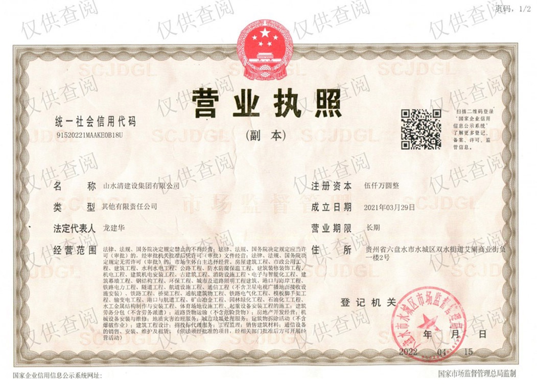 公司营业执照